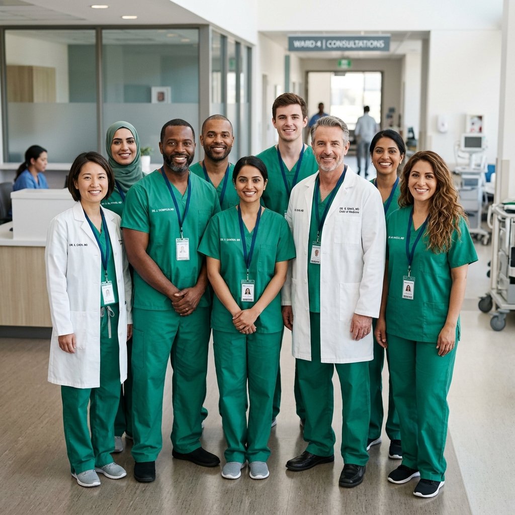 Equipe médica do Centro Avançado da Saúde